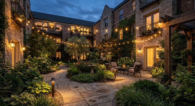 Courtyard Light Installation in Heber City, UT